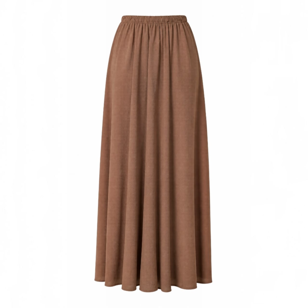 Ensemble Modeste 3 Pièces "Amira" — Tunique Caramel à Nœuds + Top Noir + Jupe Longue + Foulard